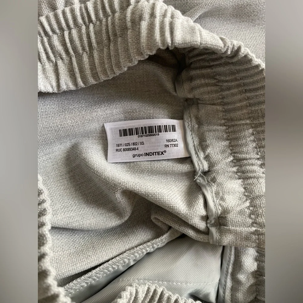 Zara Gray Sweatpants Relaxed Fit Elastic Waist